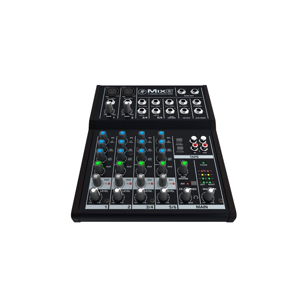 Mackie Mix8 8-Channel Compact Mixer-mixer-Mackie- Hermes Music