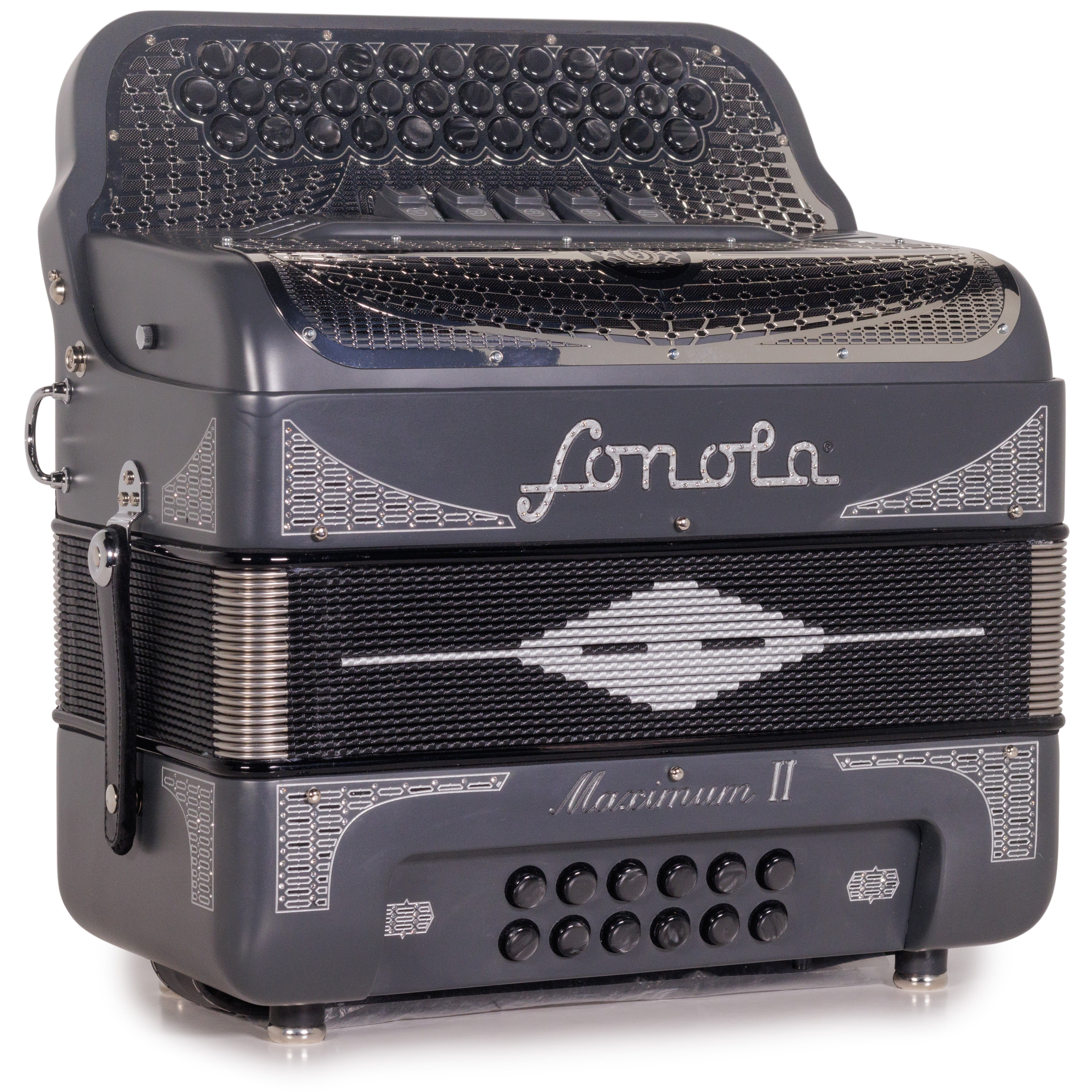 Sonola Maximum II Accordion 5 Switch EAD Matte Gray with Silver-Hermes Music-Hermes Music