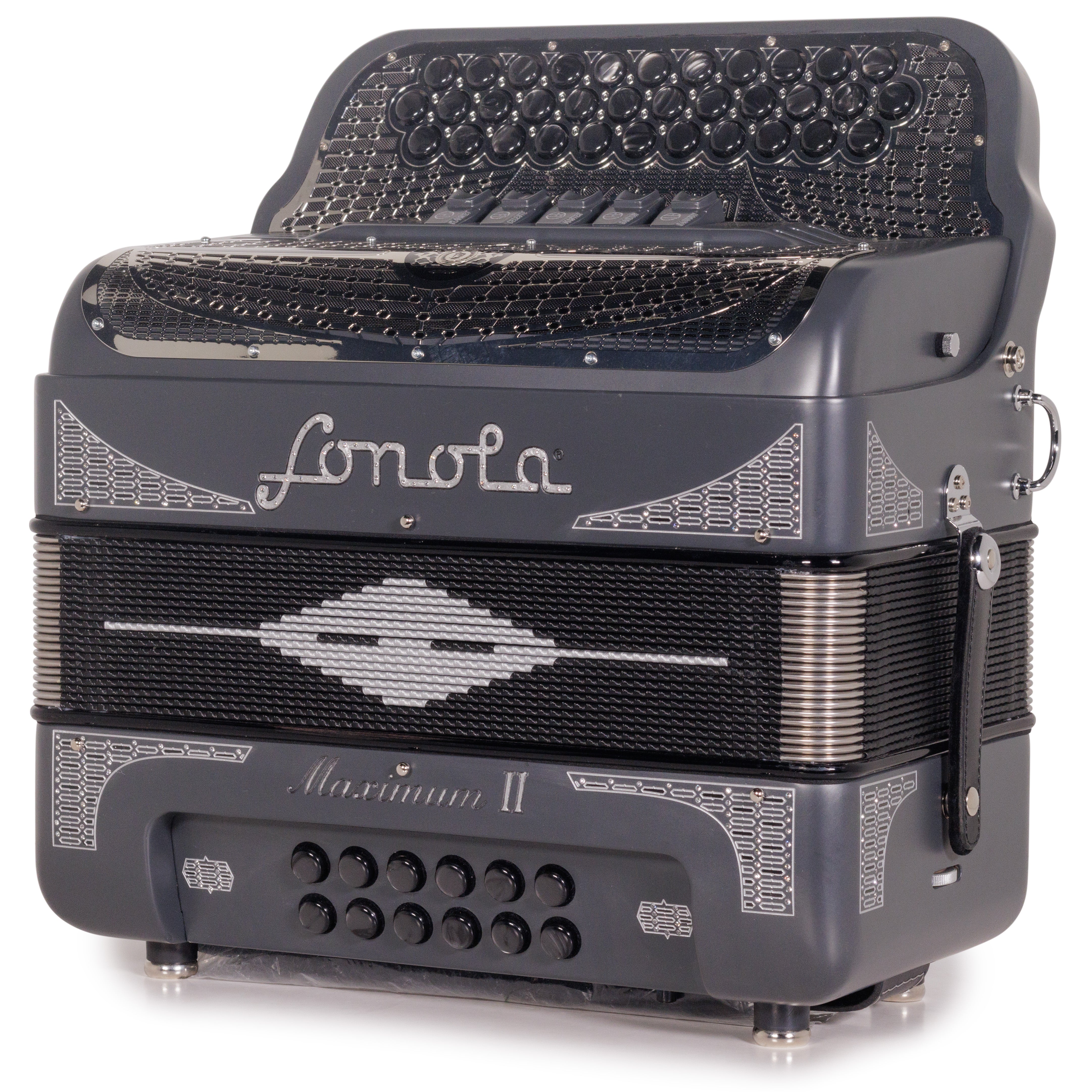 Sonola Maximum II Accordion 5 Switch EAD Matte Gray with Silver-Hermes Music-Hermes Music
