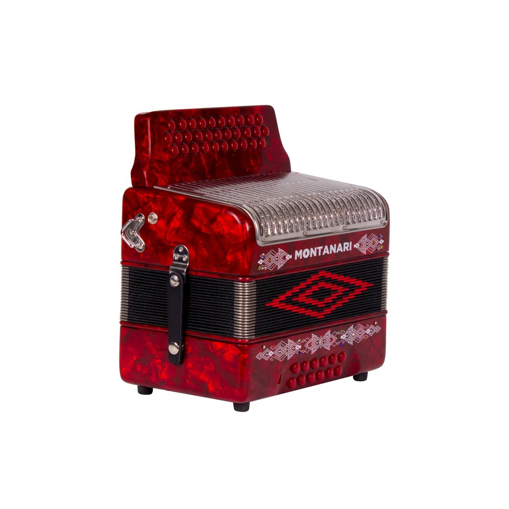 Montanari 3112 MG Accordion FBE Red-accordion-Montanari- Hermes Music