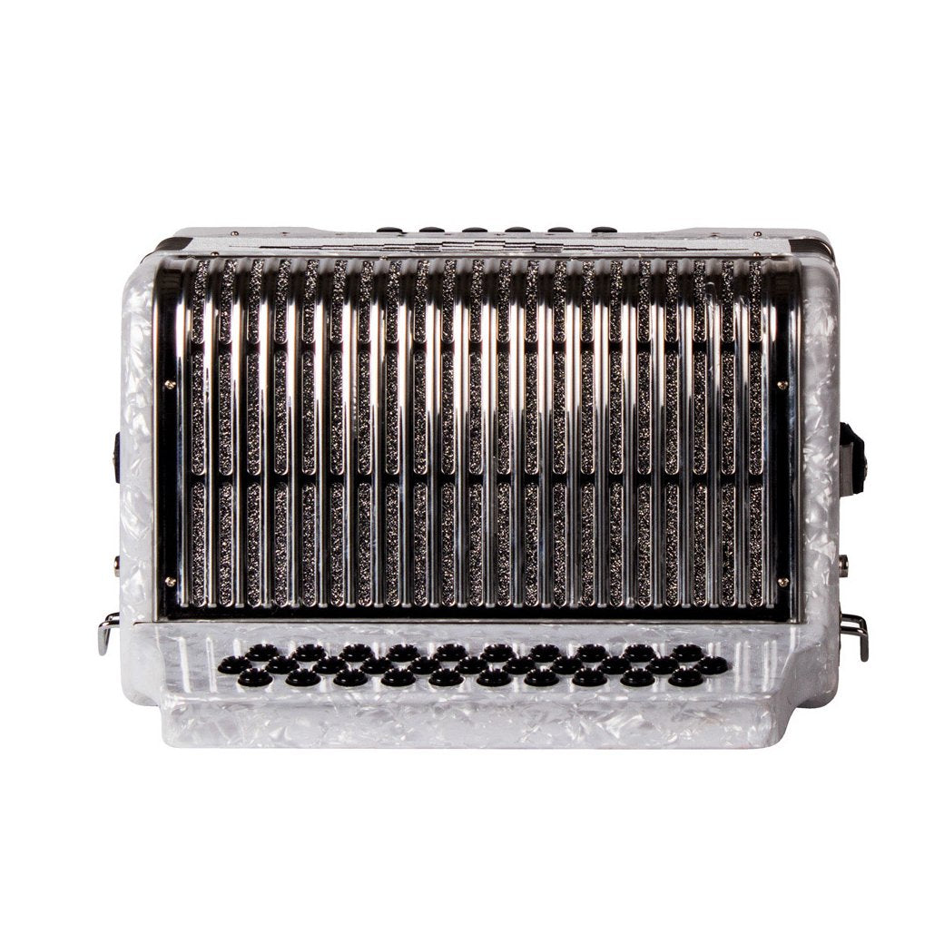Montanari 3112 MG Accordion No Switch FBE White-accordion-Montanari- Hermes Music