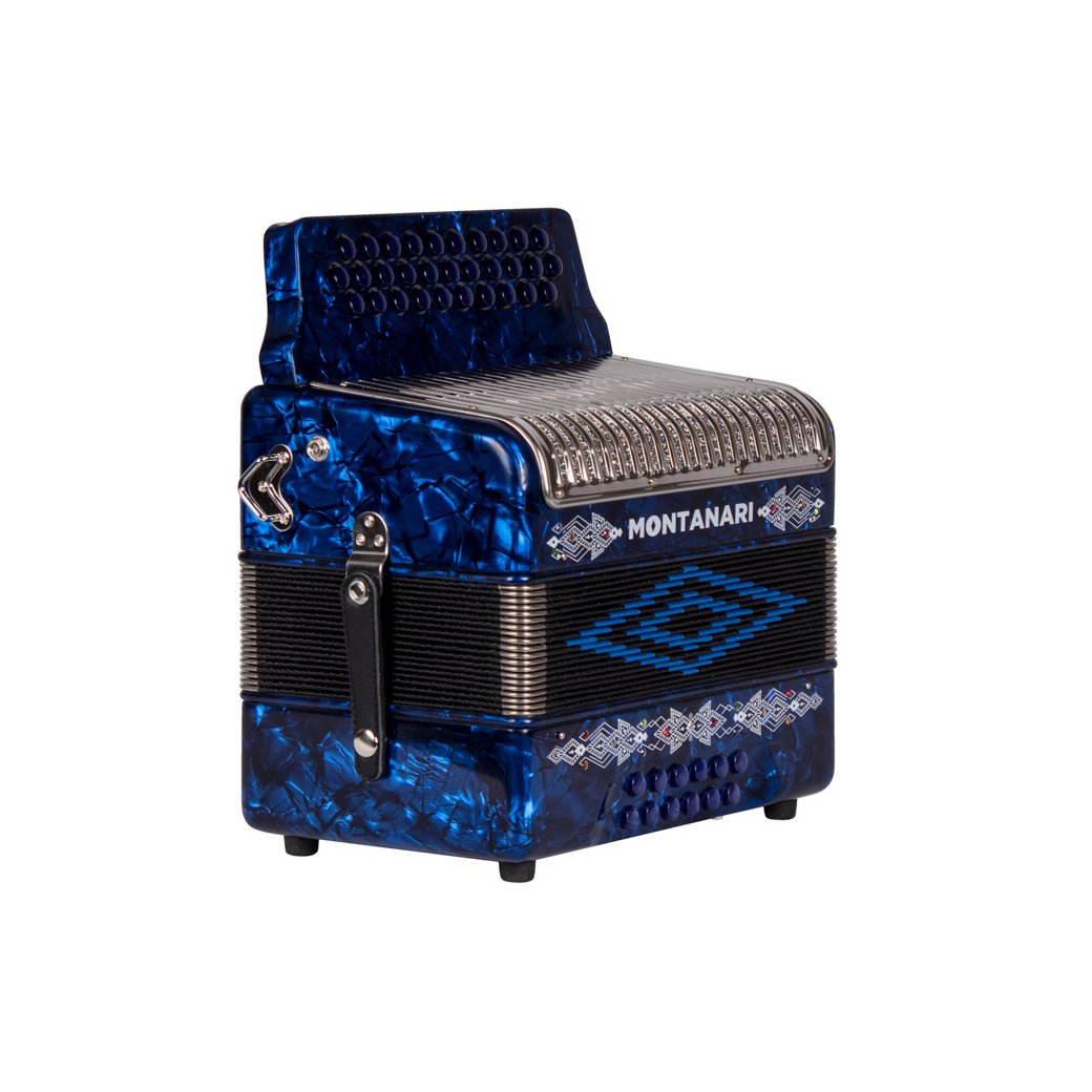 Montanari 3112 MG Acordion No Switch GCF Blue-accordion-Montanari- Hermes Music