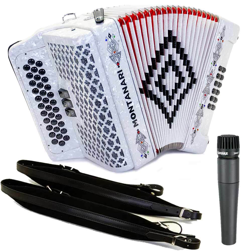 Montanari 3412 3S EAD Bundle with Shure SM57 Microphone and Cantabella Straps-bundle-Hermes Music- Hermes Music