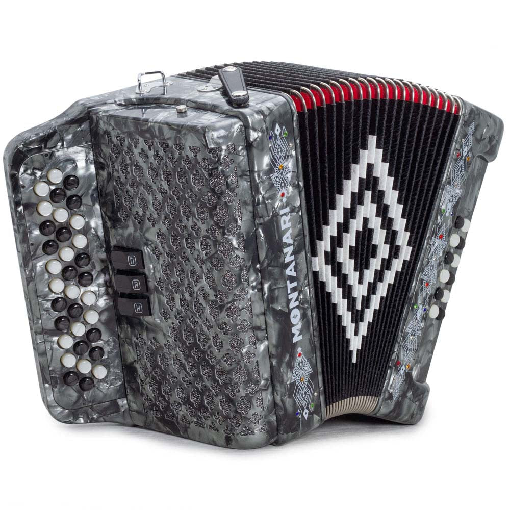 Montanari 3412 Accordion 3 Switch EAD Gray-accordion-Montanari- Hermes Music