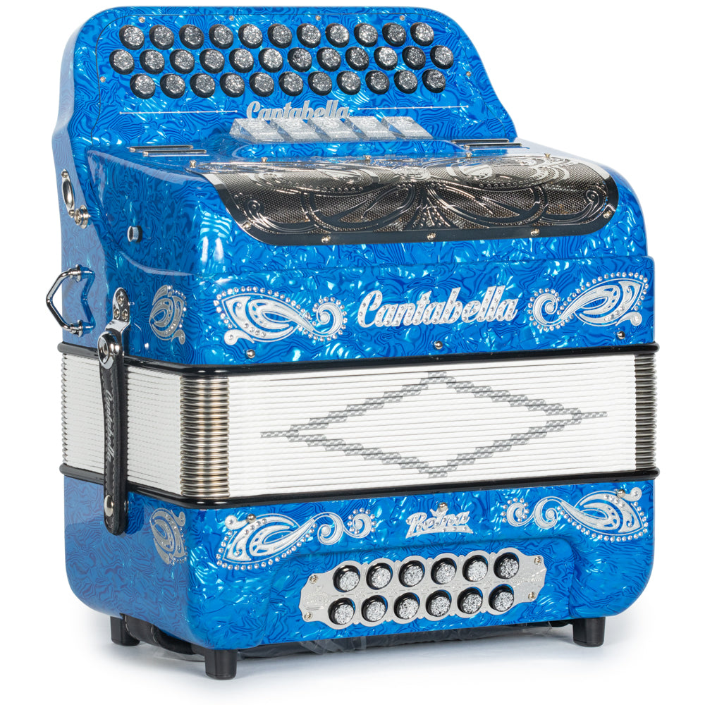 Cantabella Reina Acordeón 5 Registros Mi Ondas Azules Diapasón Pintado