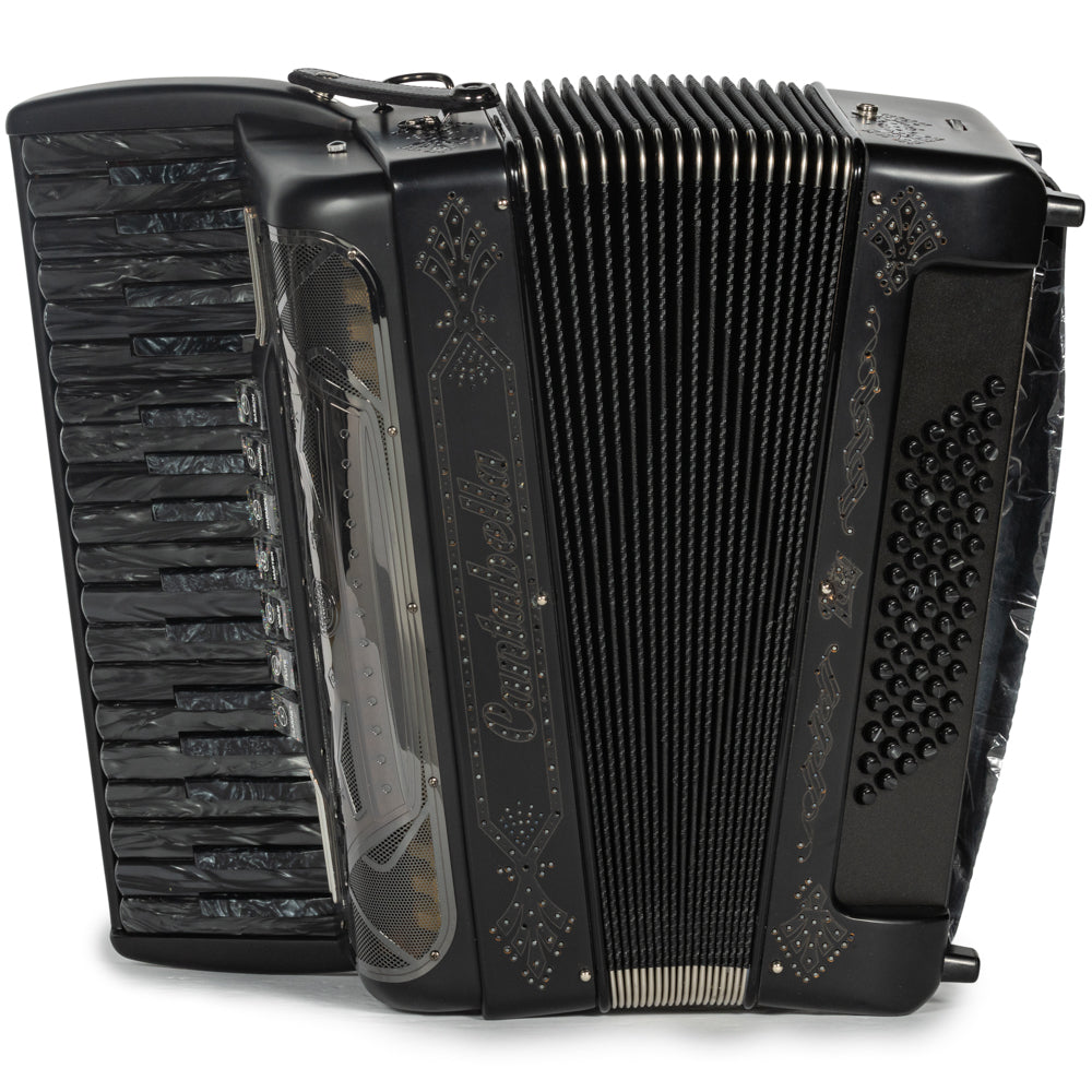 Cantabella Rey Piano Accordion 7 Switch Matte Black Hermes Music Accordion Pro Shop