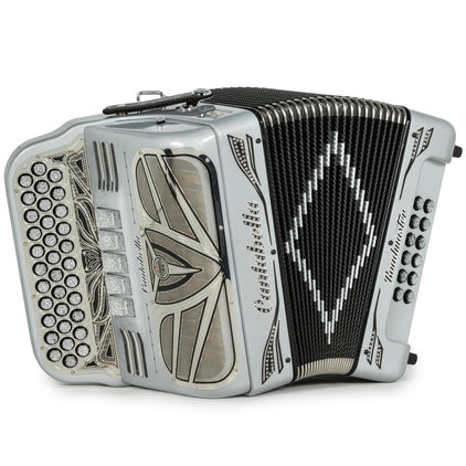 Cantabella Roadmaster Acordeón Ultra Compacto 5 Registros Mi Gris Perla con Negro