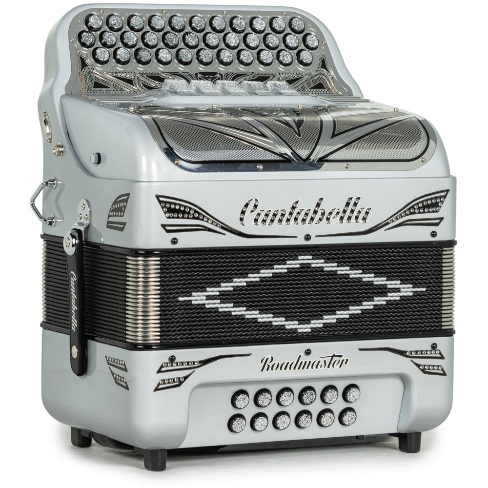 Cantabella Roadmaster Acordeón Ultra Compacto 5 Registros Mi Gris Perla con Negro