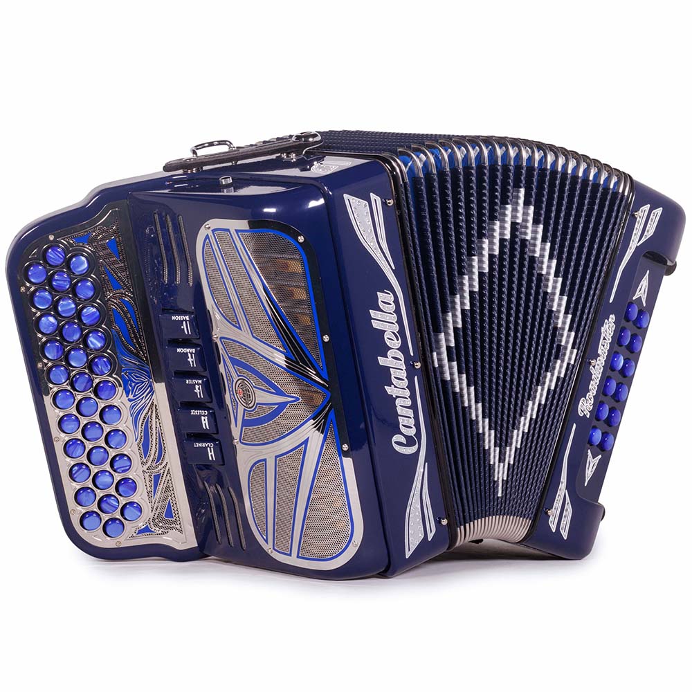 Cantabella Roadmaster Acordeón Ultra Compacto FA 5 Registros Azul con Plateado