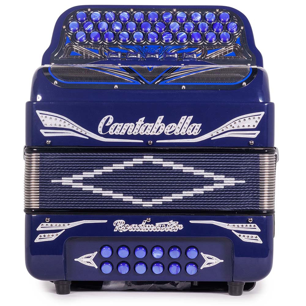 Cantabella Roadmaster Acordeón Ultra Compacto MI 5 Registros Azul con Plateado