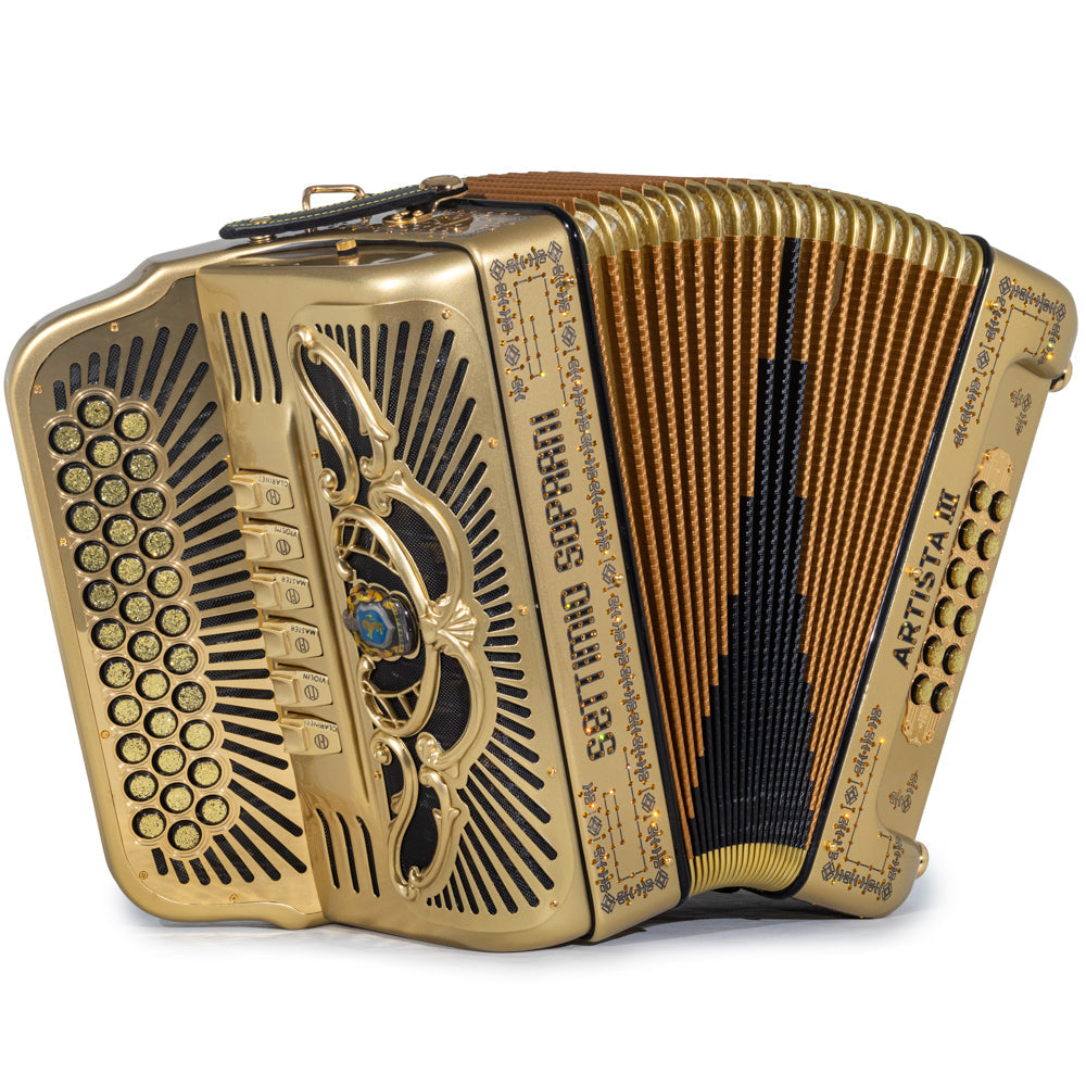 Settimio Soprani Artista III Acordeon 6 Registros FBE-EAD Dorado