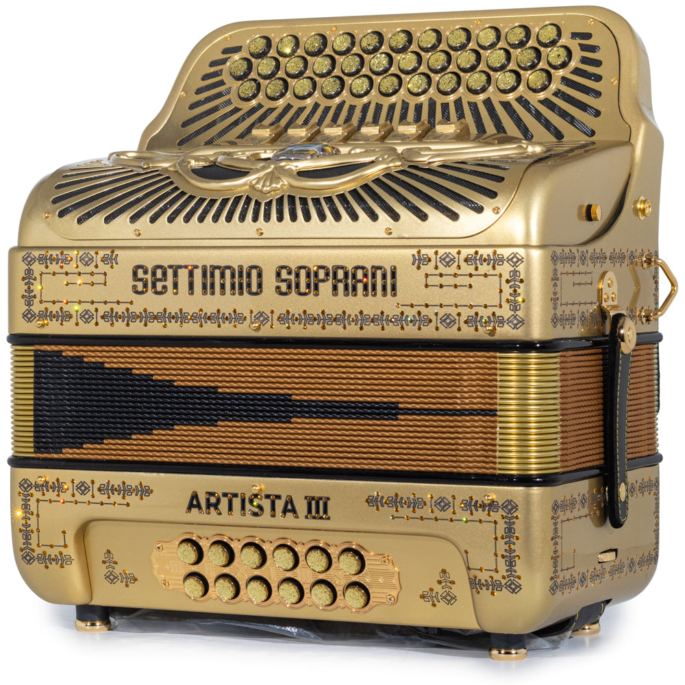Settimio Soprani Artista III Acordeon 6 Registros FBE-EAD Dorado