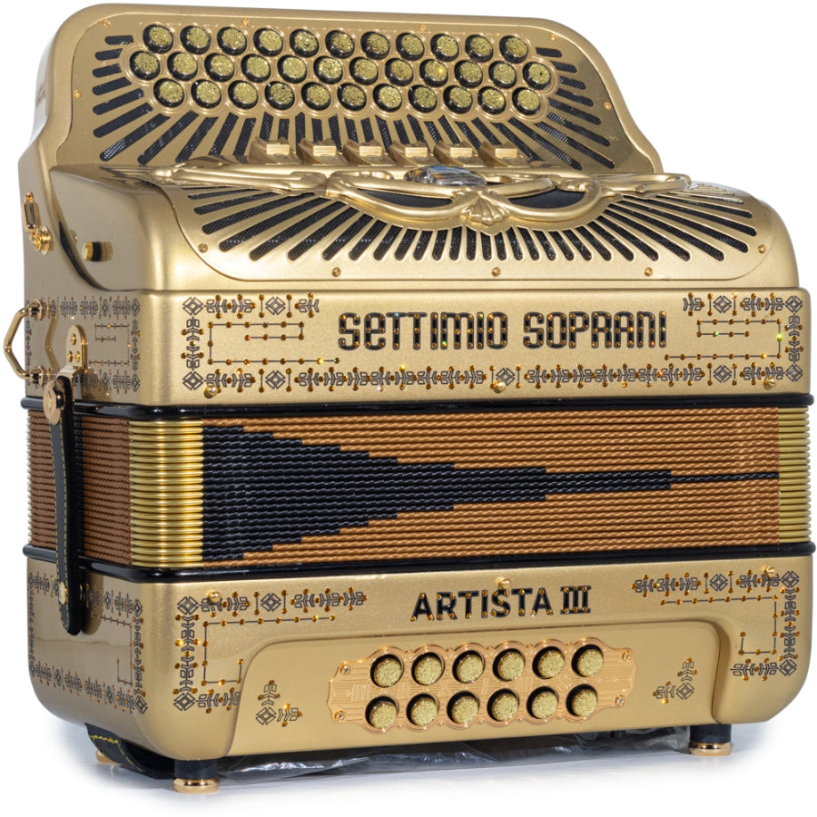 Settimio Soprani Artista III Acordeon 6 Registros FBE-EAD Dorado