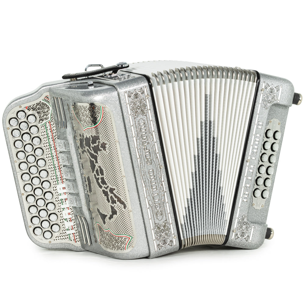 Settimio Soprani Bella Ciao II Acordeon 5 Registros Sol Brillo Plateado