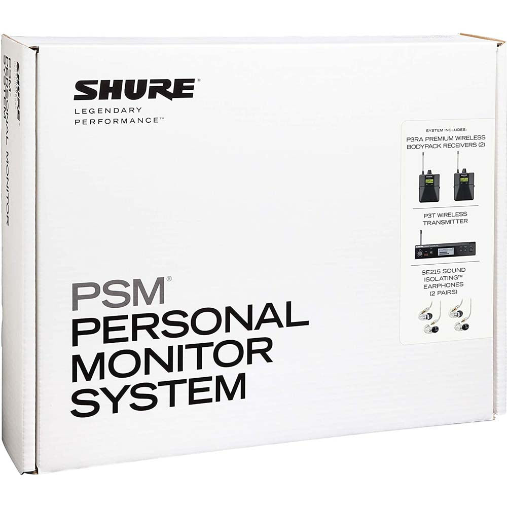 Shure P3TRA215TWP PSM300 Twinpack Wireless In-ear Monitor System-wireless system-Shure- Hermes Music