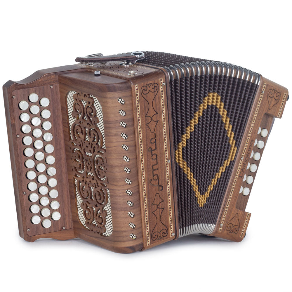 Sonola L'Artigiana Accordion No Switch FBE Wood with White Grill-accordion-Sonola- Hermes Music