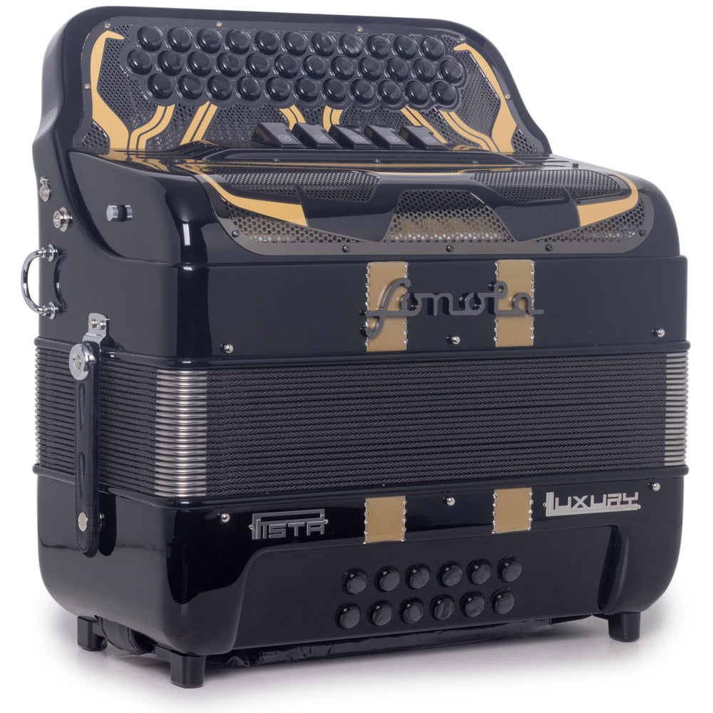 Sonola Pista Lux Luxury Black Accordion 5 Switches EAD-accordion-Sonola- Hermes Music