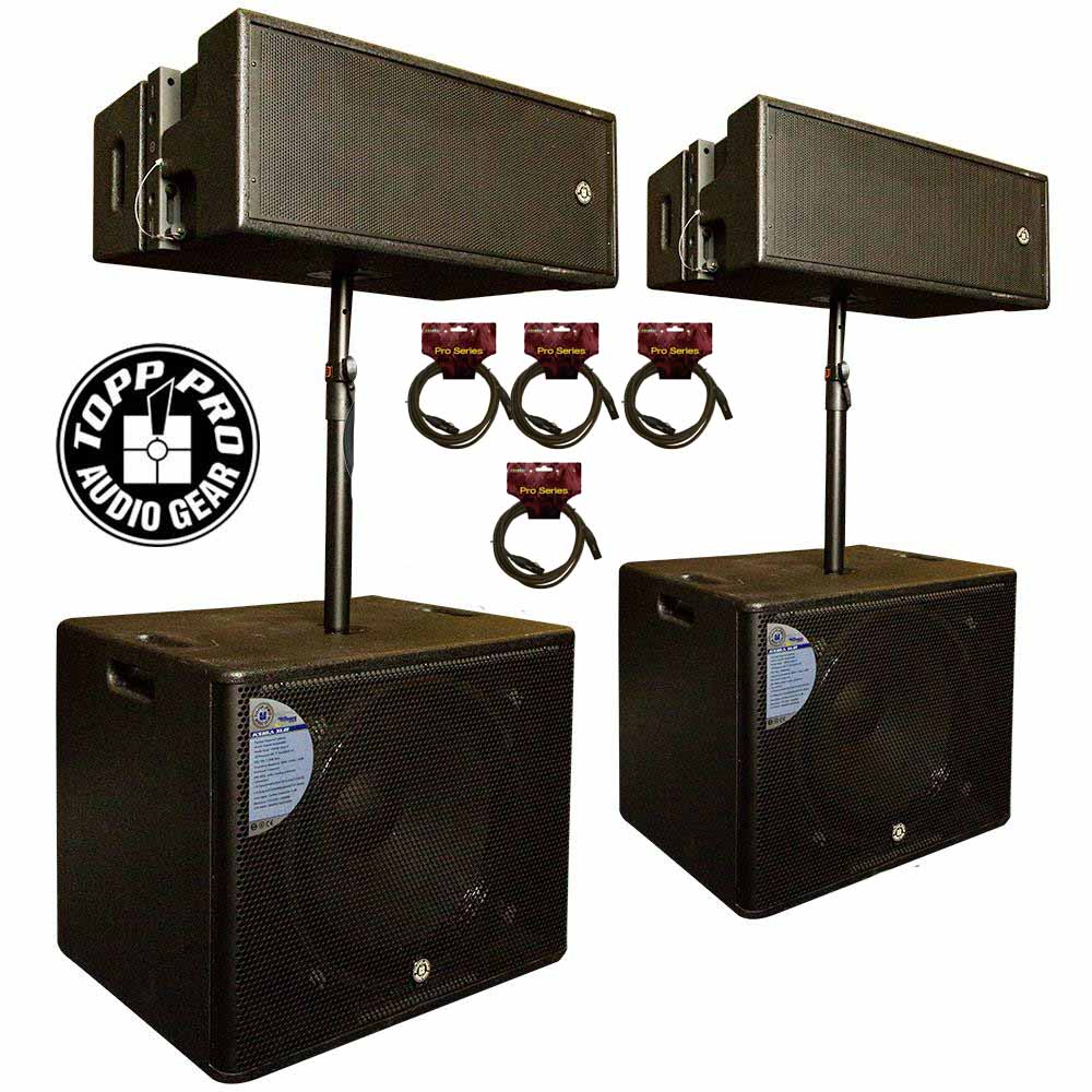Topp Pro DJ Tour Line Array Bundle for 300 People-bundle-Topp Pro- Hermes Music
