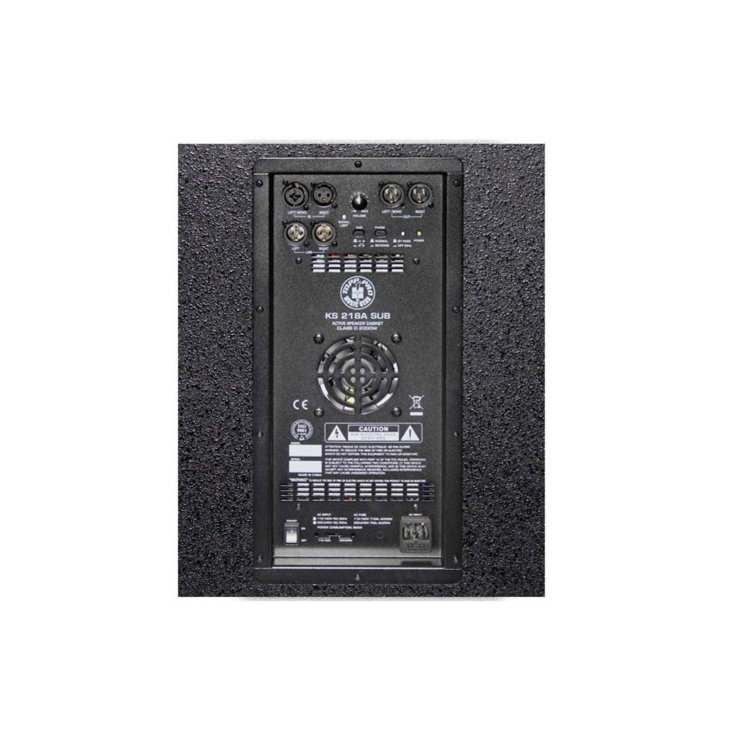 Topp Pro KS 218A Dual 18 Powered Subwoofer-subwoofer-Topp Pro- Hermes Music
