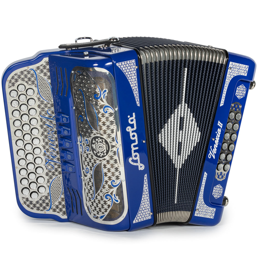 Sonola Venezia II Acordeón 5 Registros Fa Azul y Chromo