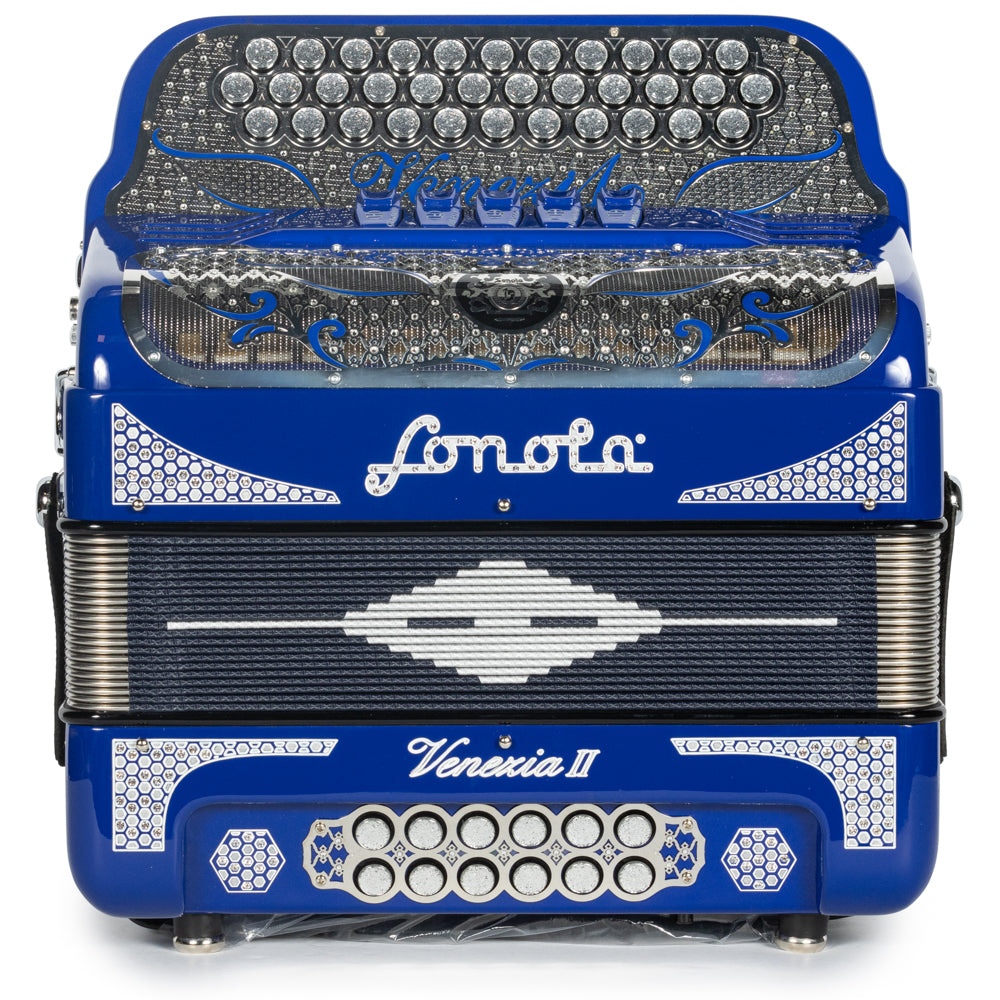 Sonola Venezia II Acordeón 5 Registros Fa Azul y Chromo