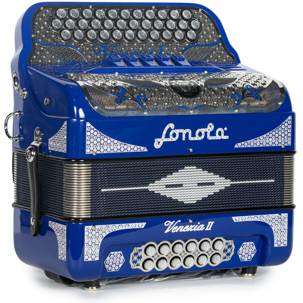 Sonola Venezia II Acordeón 5 Registros Fa Azul y Chromo