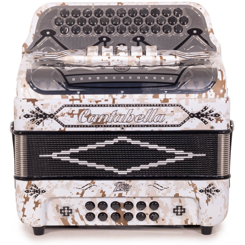 Cantabella Rey II 5 Switch FBE Brown Camo with Black Designs-accordion-Cantabella-Hermes Music