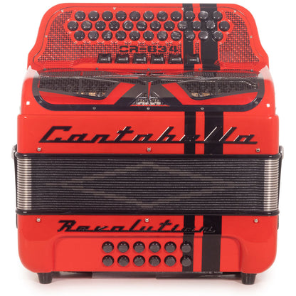 Cantabella Revolution 634 Accordion 6 Switch FBE/GCF Red-accordion-Cantabella-Hermes Music