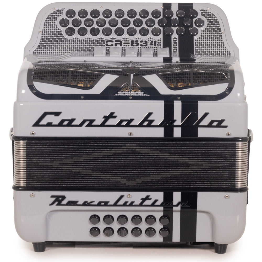 Cantabella Revolution 534 Accordion 5 Switch FBE Gray with Black-accordion-Cantabella-Hermes Music
