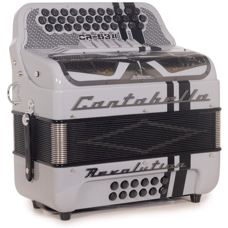 Cantabella Revolution 534 Accordion 5 Switch FBE Gray with Black-accordion-Cantabella-Hermes Music