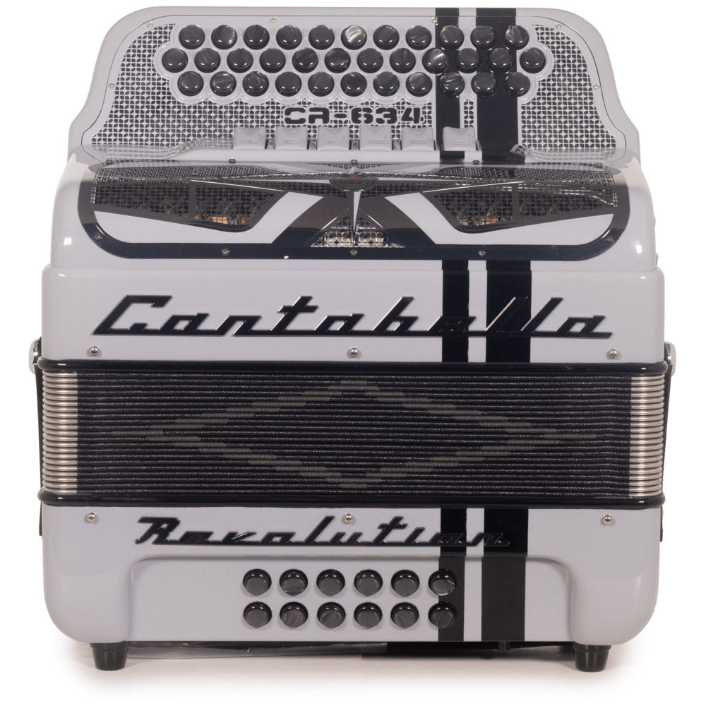 Cantabella Revolution 634 Accordion 6 Switch FBE/EAD Gray with Black-accordion-Cantabella-Hermes Music