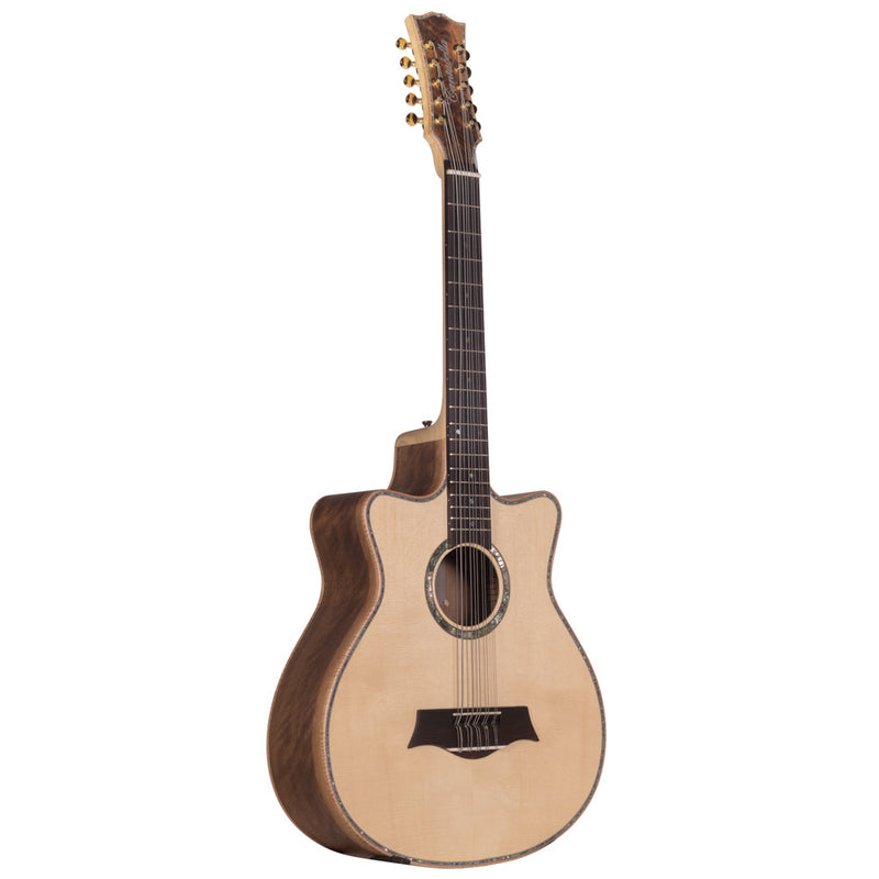 Cantabella Bajo Quinto Pinabete Top Nogal Back and Sides Matte Wood Includes Case and Accessories-bajo quinto-Cantabella-Hermes Music