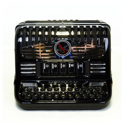 Anacleto El Italiano III Accordion FBE 5 Switches Black-accordion-Anacleto- Hermes Music