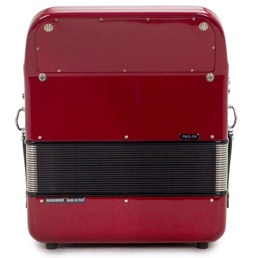 Anacleto El Italiano III Accordion FBE 5 Switches Red with Black-accordion-Anacleto- Hermes Music