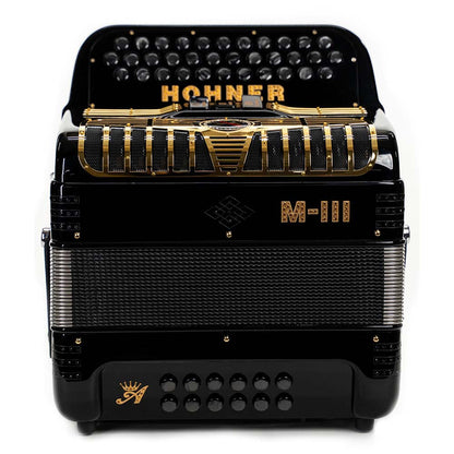 Anacleto Mark III EAD Black with Gold Designs-accordion-Anacleto- Hermes Music