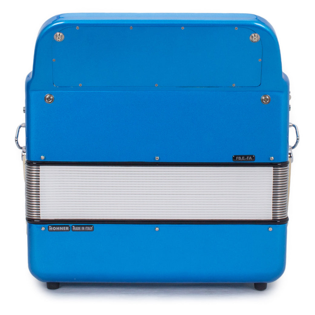 Anacleto Rey Aguila Compact Accordion FBE 5 Switch Metallic Blue-accordion-Anacleto- Hermes Music
