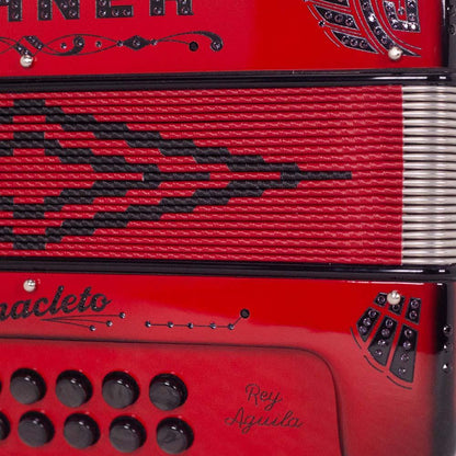 Anacleto Rey Aguila FBE 5 Switches Ruby Red-accordion-Anacleto- Hermes Music