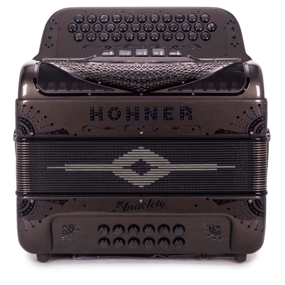 Anacleto Rey del Norte 5 Switches FBE Compact Gun Metal-accordion-Anacleto- Hermes Music