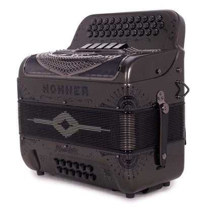 Anacleto Rey del Norte 5 Switches FBE Compact Gun Metal-accordion-Anacleto- Hermes Music
