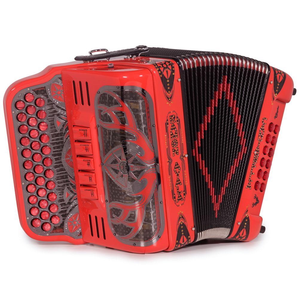 Cantabella El Cazador Ultra Compact Spec. Edit. Ramon Ayala 5 Switch FBE Red with Black-accordion-Cantabella-Hermes Music