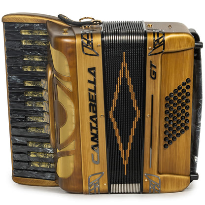 Cantabella GT Acordeón de 30 Teclas 5 Registros Madera Oro Mate