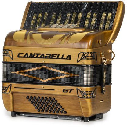 Cantabella GT Acordeón de 30 Teclas 5 Registros Madera Oro Mate