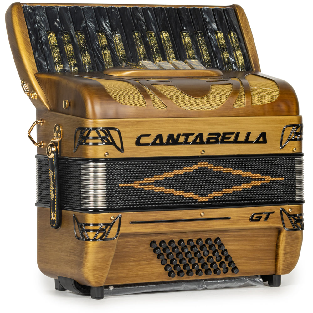 Cantabella GT Acordeón de 30 Teclas 5 Registros Madera Oro Mate