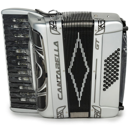 Cantabella GT 30 Key Piano Accordion 5 Switch Matte Silver-accordion-Catabella-Hermes Music-Accordion Pro Shop