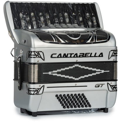 Cantabella GT 30 Key Piano Accordion 5 Switch Matte Silver-accordion-Catabella-Hermes Music-Accordion Pro Shop