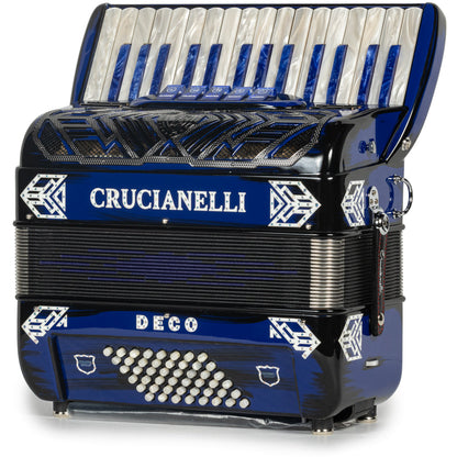 Crucianelli Deco Acordeón de 30 Teclas Azul y Negro