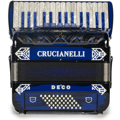Crucianelli Deco Acordeón de 30 Teclas Azul y Negro