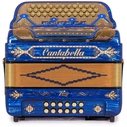 Cantabella Rey II 6 Registros FBE-EAD Celuloide Madera Azul con Accesorios Dorados
