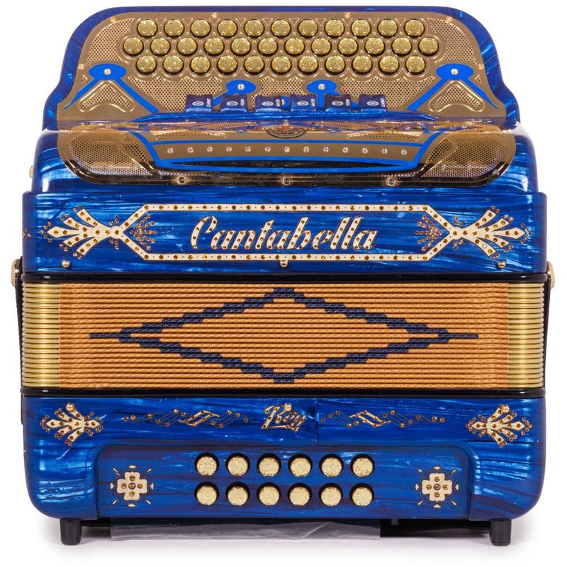 Cantabella Rey II 6 Registros FBE-EAD Celuloide Madera Azul con Accesorios Dorados