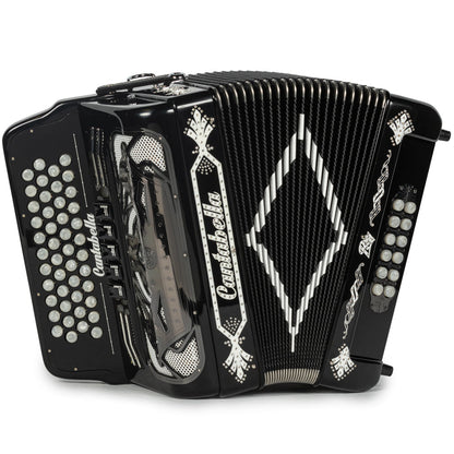 Cantabella Rey II 5 Switch FBE Black and White-Cantabella-Hermes Music-Accordion Pro Shop